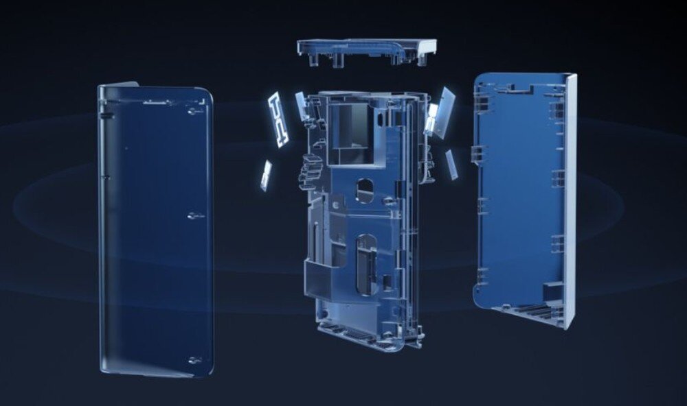 Router TENDA MX15 Pro Rozłożone na części urządzenie ukazujące wewnętrzne komponenty i budowę w niebieskiej kolorystyce