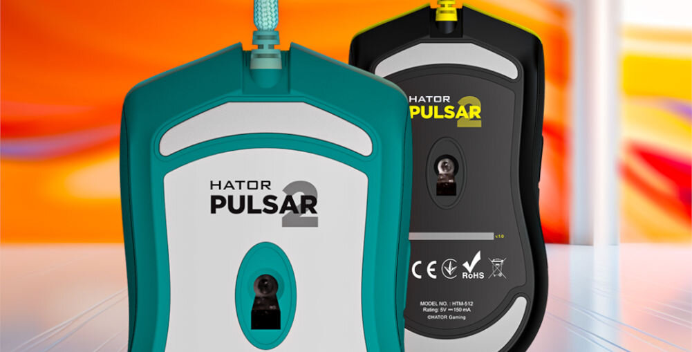 Mysz HATOR Pulsar 2 Liliowy teflonowe ślizgi