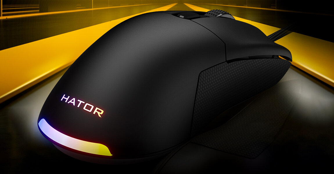 Mysz HATOR Pulsar 2 Pro dwie strefy podświetlenia 16,8 milionów kolorów