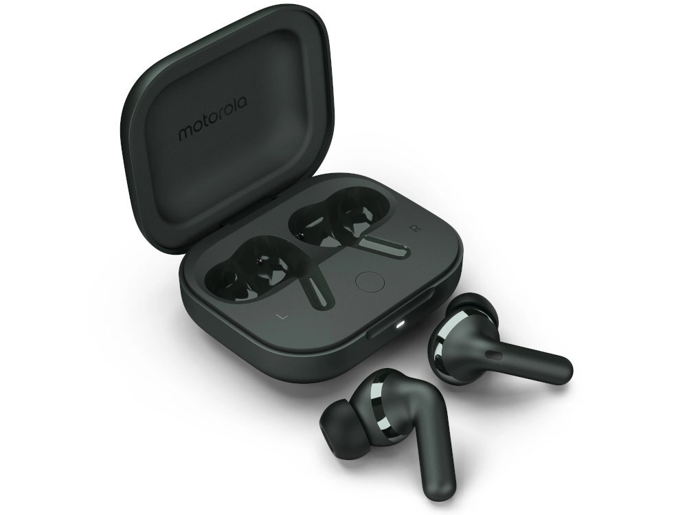 Słuchawki dokanałowe MOTOROLA Moto Buds+ dotykowe sterowanie przełączanie utworów, regulację głośności i odbieranie połączeń