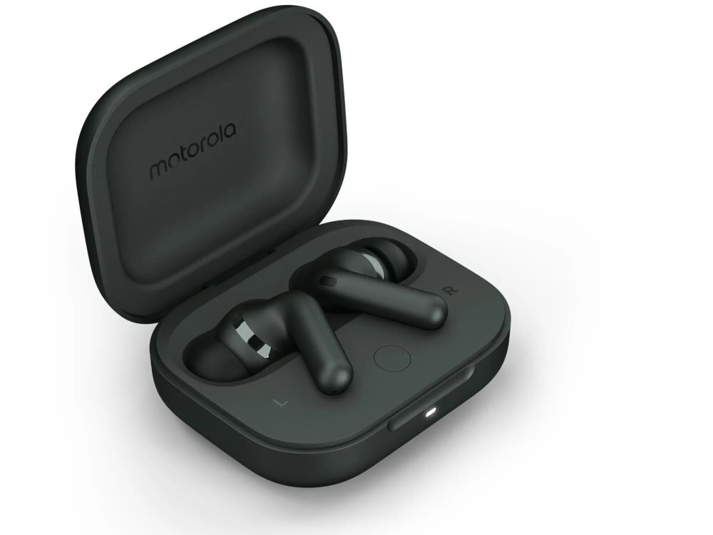 Słuchawki dokanałowe MOTOROLA Moto Buds+ minimalistycznym designem elegancki wygląd