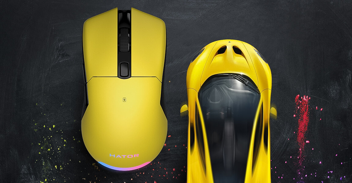 Mysz HATOR Pulsar 2 Pro Wireless teflonowe ślizgi