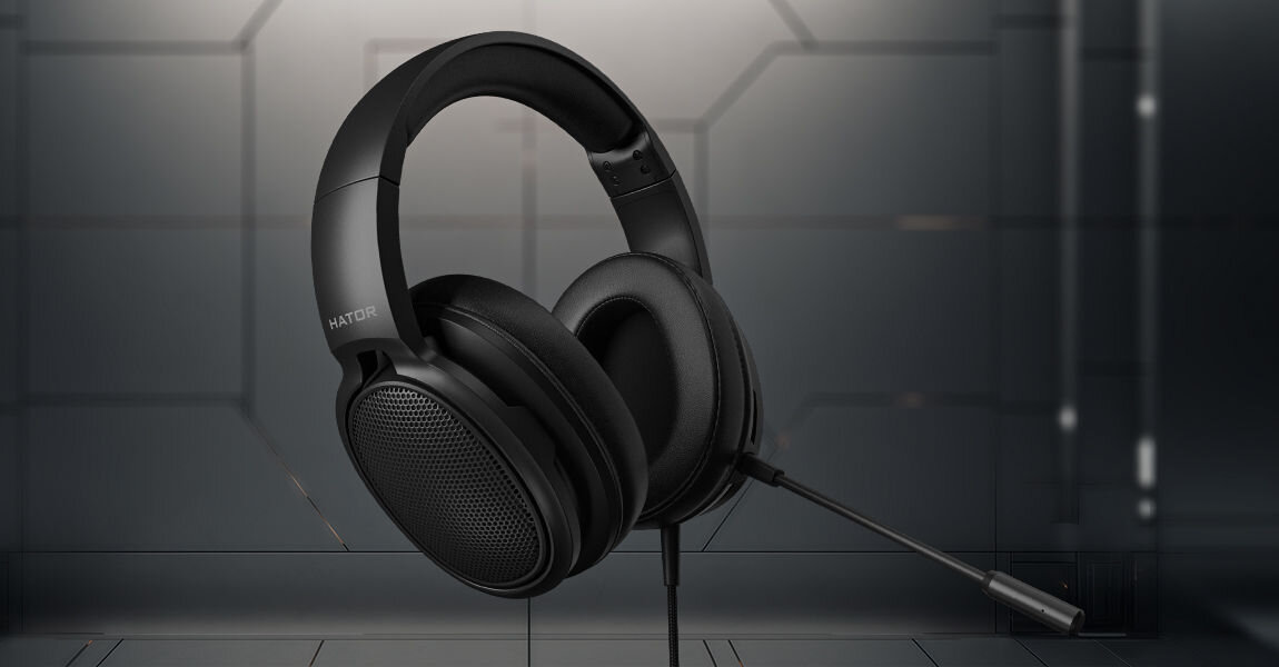 Słuchawki HATOR Hellraizer czarny połączenie stylowego designu i funkcjonalności wysoka jakość dźwięku komfort wszechstronność