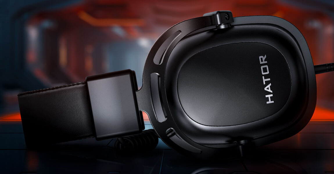 Słuchawki HATOR Hypergang 2 USB 7.1 czarny połączenie stylowego designu i funkcjonalności wysoka jakość dźwięku komfort wszechstronność