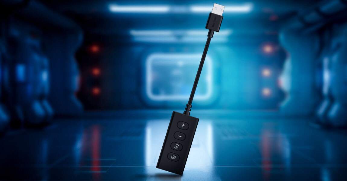 Słuchawki HATOR Hypergang 2 USB 7.1 czarny wygodny funkcjonalny pilot