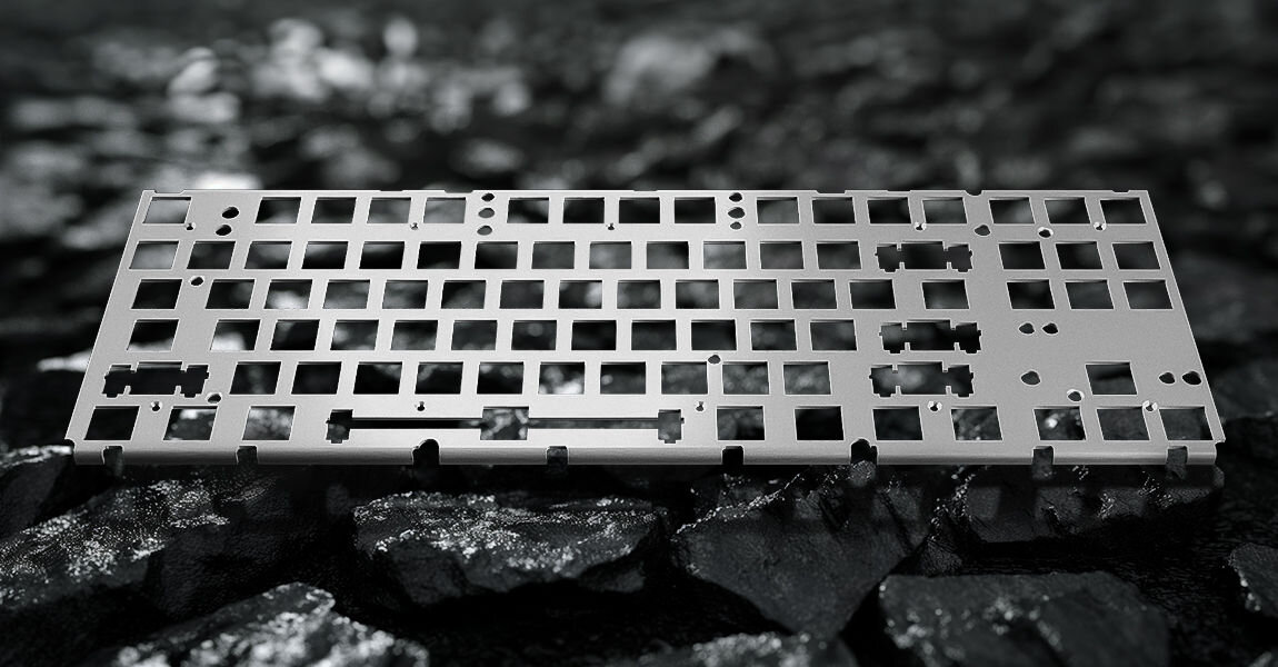 Klawiatura HATOR Rockfall 2 Mecha Tactile Autograph Edition Choco anodowana aluminiowa płytka podświetlenie RGB