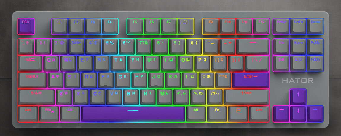 Klawiatura HATOR Rockfall 2 Mecha Tactile Autograph Edition Choco pełne wsparcie dla 100% anti-ghosting oraz N-key rollover