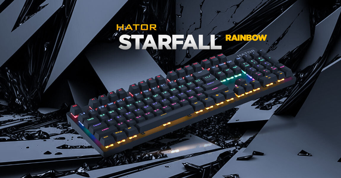 Klawiatura HATOR Starfall Rainbow Origin Blue  klawiatura dla wymagających