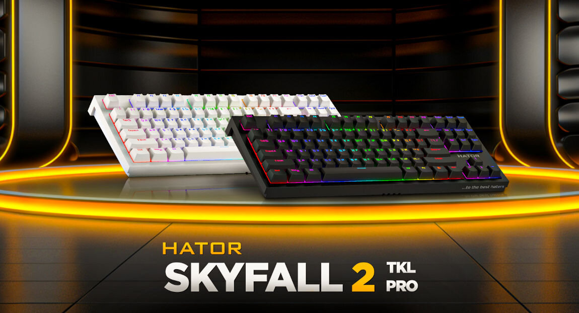 Klawiatura HATOR Skyfall 2 TKL Pro Biały klawiatura dla wymagających