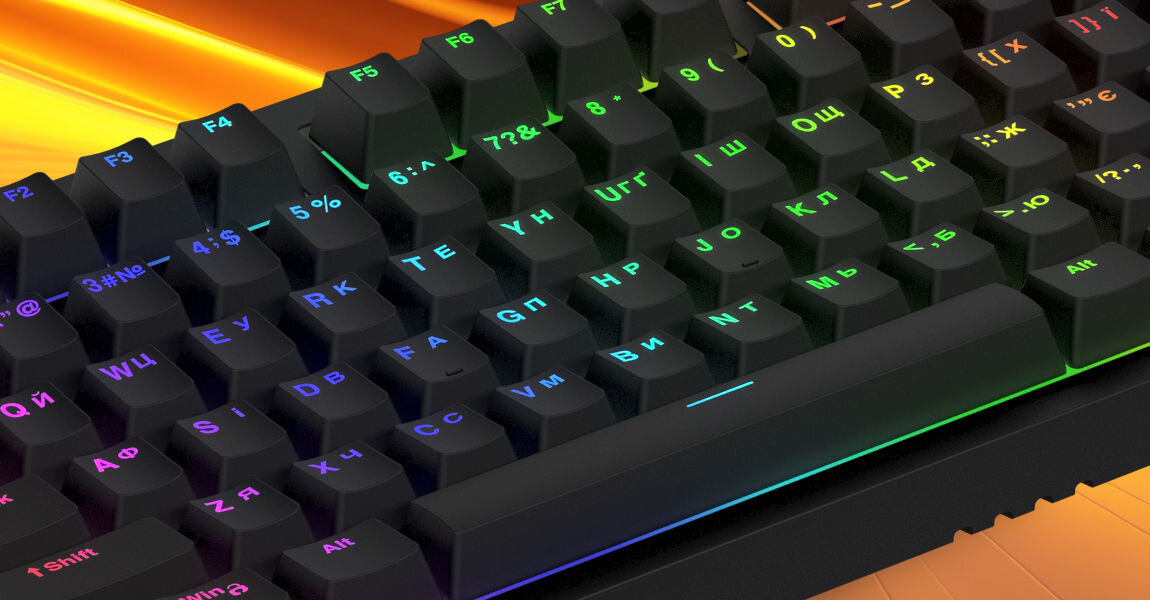 Klawiatura HATOR Skyfall 2 TKL Pro Biały nakładki na klawisze z materiału PBT jasne podświetlenie RGB trwałość nakładek