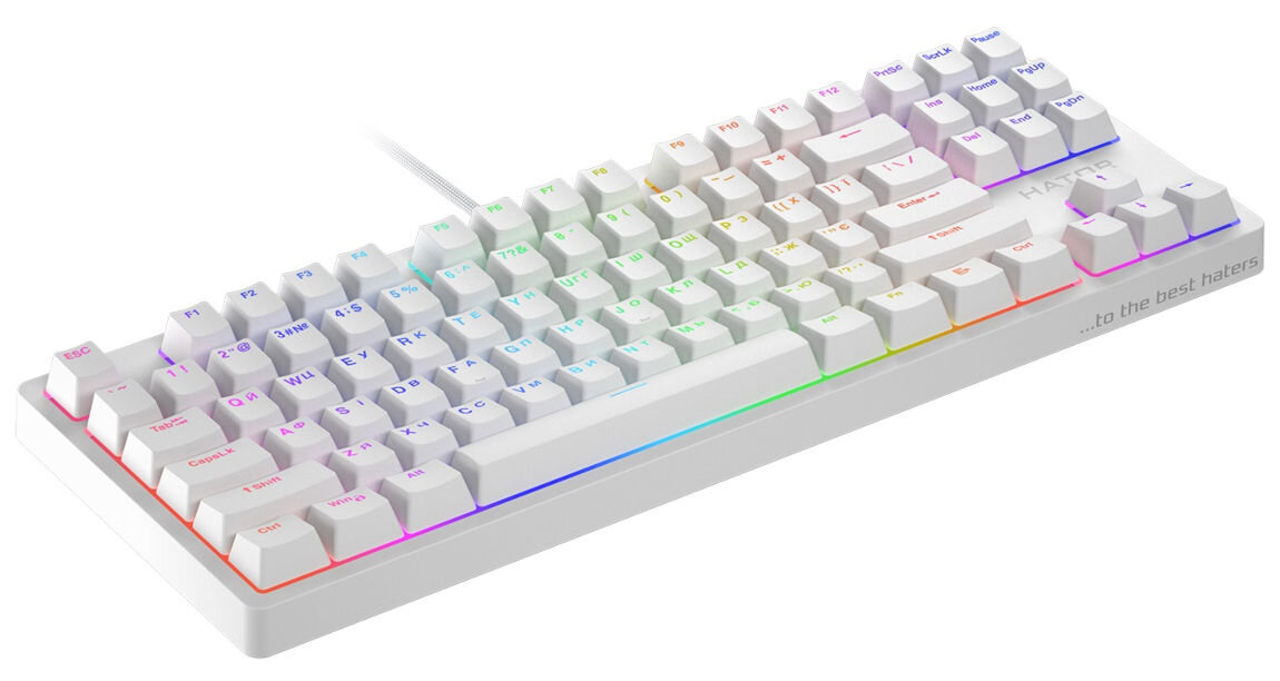 Klawiatura HATOR Rockfall 2 TKL Optica Biały kompatybilność z Windows 10 11 Android Linux macOS PS4 PS5 Xbox One Series X|S