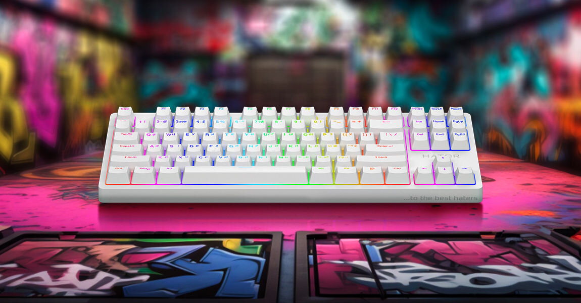 Klawiatura HATOR Rockfall 2 TKL Optica Biały połączenie stylowego designu z zaawansowaną technologią