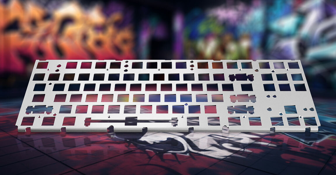 Klawiatura HATOR Rockfall 2 TKL Optica Biały anodowana aluminiowa płytka podświetlenie RGB