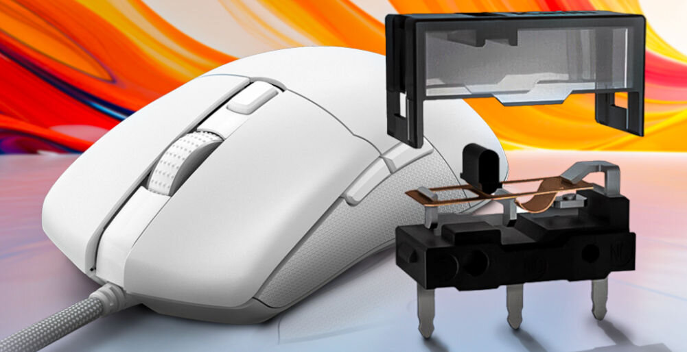 Mysz HATOR Pulsar 2 Biały przełączniki Kailh GM4.0 “Czarna Mamba” wytrzymałość 60 mln kliknięć natychmiastowa reakcja 