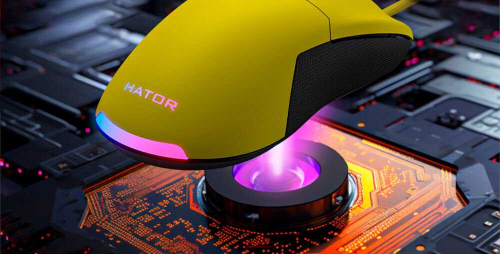 Mysz HATOR Pulsar 2 Biały precyzyjny sensor PixArt 3327 6200 DPI