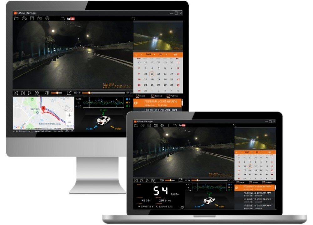 Wideorejestrator MIO MiVue 818 Dual + kamera tylna A50 oprogramowanie narzędzia funkcje