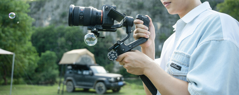 Gimbal ręczny FEIYUTECH Scorp 2 Seria SCORP 50% podwójny skośny uchwyt dotykowy wyświetlacz joystick