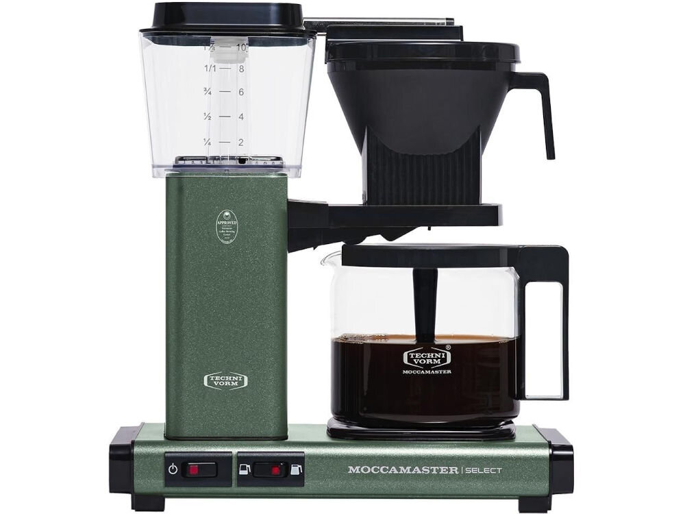 Ekspres MOCCAMASTER KBG Select Zielony mała czarna amak fantastyczny aromat przygotowanie napoju w domu w biurze lokalu gastronomicznym elastyczność użytkowania