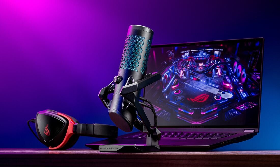 Mikrofon ASUS ROG Carnyx - częstotliwość próbkowania 192 kHz / 24 bity