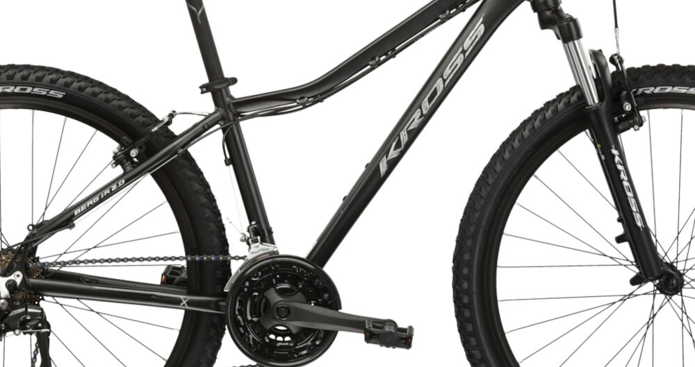 Rower górski MTB KROSS Berg Jr 2.0 M17 27.5 cala męski Czarny rama 17-calowa z wysokiej jakosci stopu aluminium 6061 wysoka sztywnosc odpornosc na zlamania i przeciazenia pomalowana metoda proszkowa lakier bardzo wytrzymaly odporny na uszkodzenia mechaniczne rama odporna na korozje wybor rozmiaru ramy Twoj wzrost mierzony w zrelaksowanej pozycji typ roweru dla osob o wzroscie od 165 do 174 cm