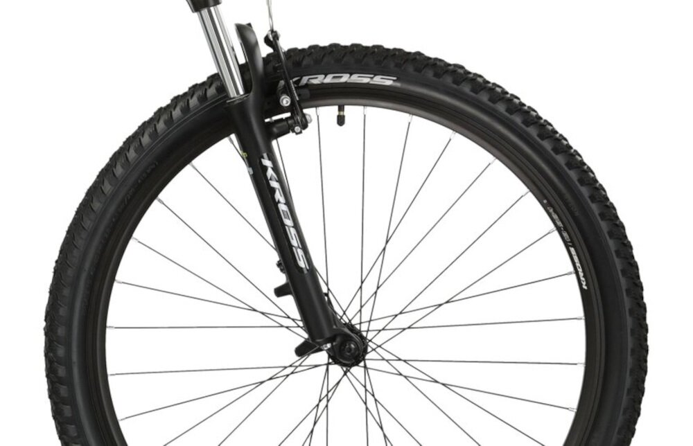 Rower górski MTB KROSS Berg Jr 2.0 M17 27.5 cala męski Czarny kola duze 27,5-calowe latwe pokonywanie przeszkod wiekszy kontakt kola z podlozem szeroki opoy marki WANDA gleboki bieznik dobra przyczepnosc regularne sprawdzanie cisnienia powietrza wartosc na bocznej czesci opony