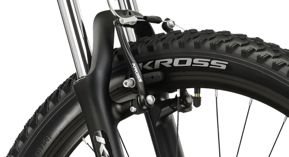 Rower górski MTB KROSS Berg Jr 2.0 M17 27.5 cala męski Czarny hamulce typu V-Brake lekkie duza sila hamowania z przodu i z tylu