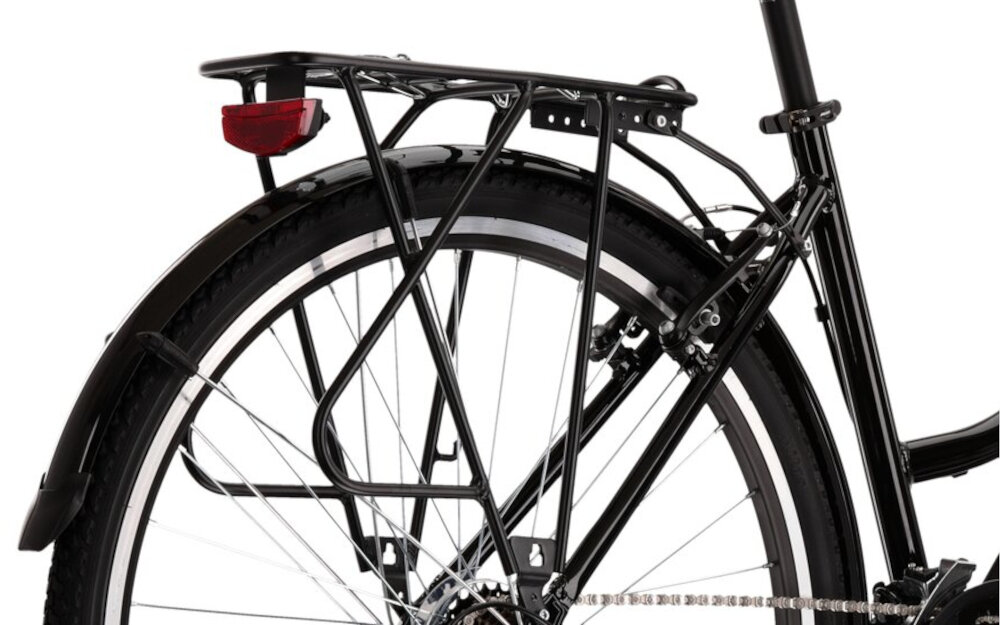 Rower trekkingowy KROSS Trans 1.0 D15 28 cali damski Czarno-szary bagaznik