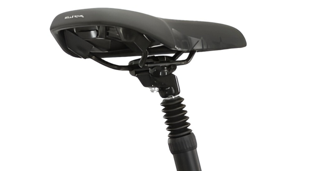 Rower trekkingowy KROSS Explorer 4.0 D17 28 cali damski Grafitowy sztyca siodelka prosta amortyzowana piankowe siodelko