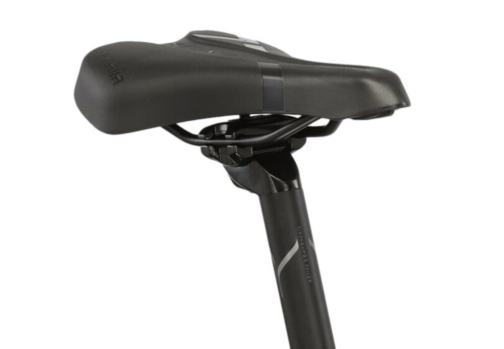 Rower górski MTB KROSS Lea 6.0 D16 27.5 cala damski Pomarańczowo-niebieski piankowe siodelko ergonomiczna forma minimalizuje nacisk na punkty kontakt z cialem rowerzysty odpowiednie podparcie dla kosci siedzacych