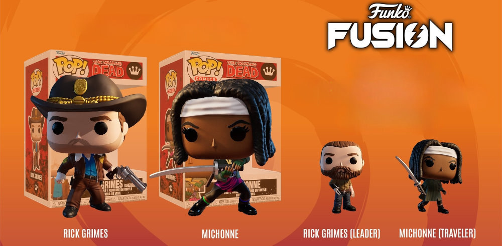 Funko Fusion przedsprzedaży The Walking Dead postaci i strojów Rick Grimes Strój Lidera Ricka Grimesa Michonne Strój Podróżniczki