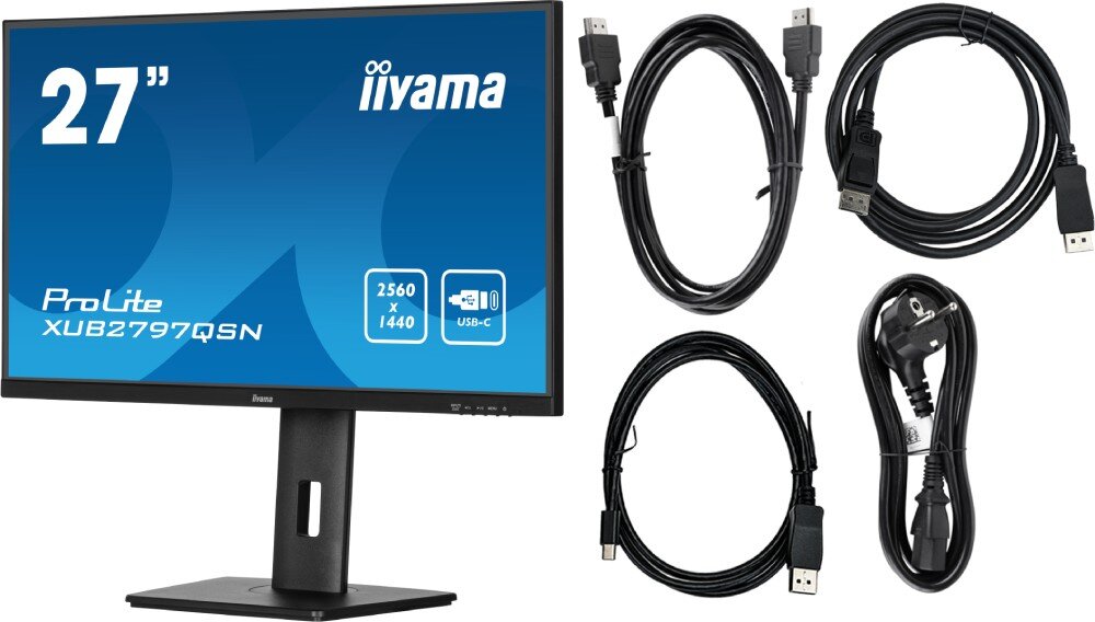 Monitor IIYAMA ProLite XUB2797QSN-B1 27 2560x1440px IPS 100Hz 1 ms [MPRT] opakowanie zestaw