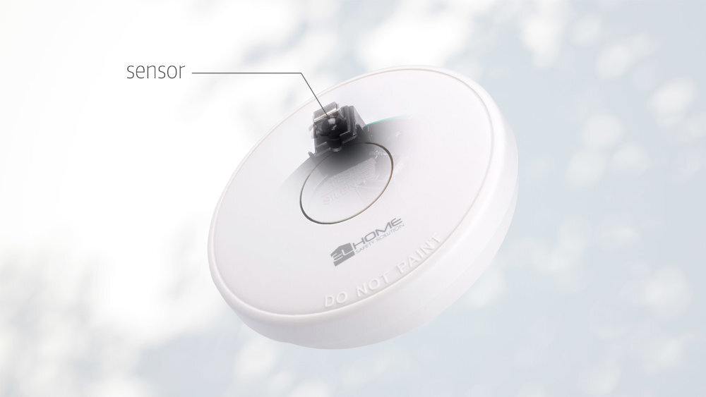 EL HOME SD-87A2 sensor foto-optyczny wykrywa dym poprzez analizę rozpraszania światła bez ryzyka fałszywych alarmów - wnętrze czujnika, widoczny sensor