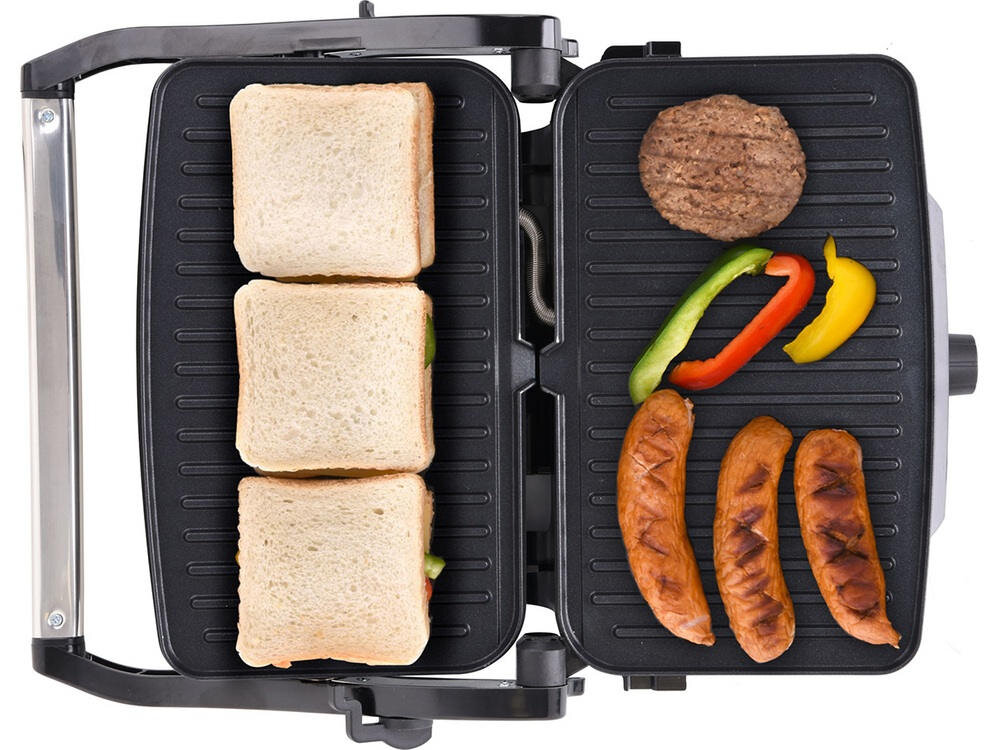 Grill elektryczny LUND 67458 Powierzchnia do grillowania Funkcja rozłożenia 180° grillowanie dwie płyty