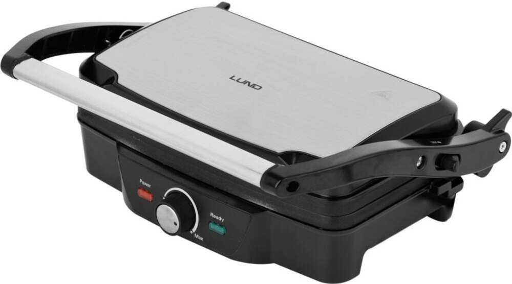 Grill elektryczny LUND 67458 Łatwość Użytkowania przechowywania nienagrzewająca się rączka antypoślizgowe nóżki komfort bezpieczeństwo użytkowanie zamknięcie pokrywy przechowywanie pozycja