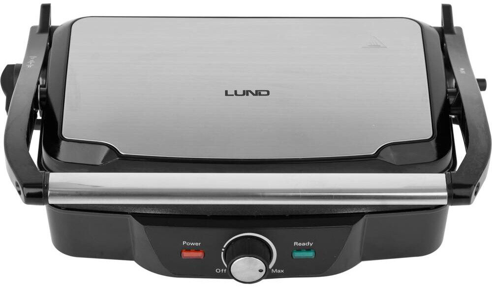 Grill elektryczny LUND 67458 Stylowy design czarny kolor elementy stal nierdzewna wykonanie prezencja wygląd kolorystyka