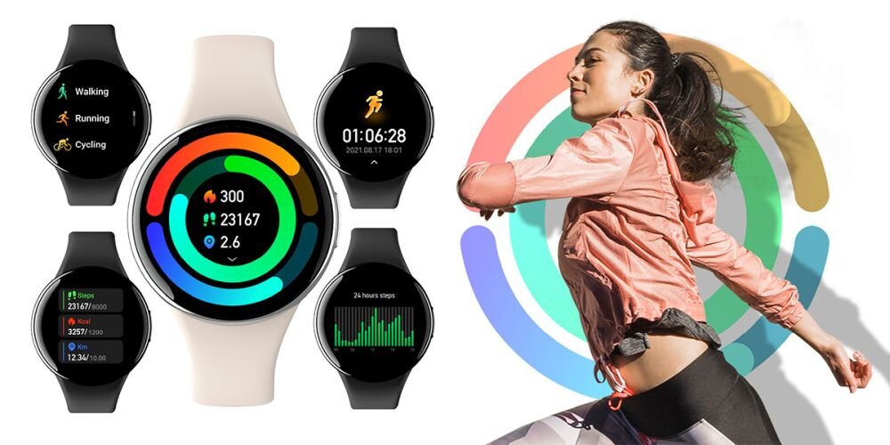 Smartwatch MANTA Livia Mini aktywnosc monitorowanie