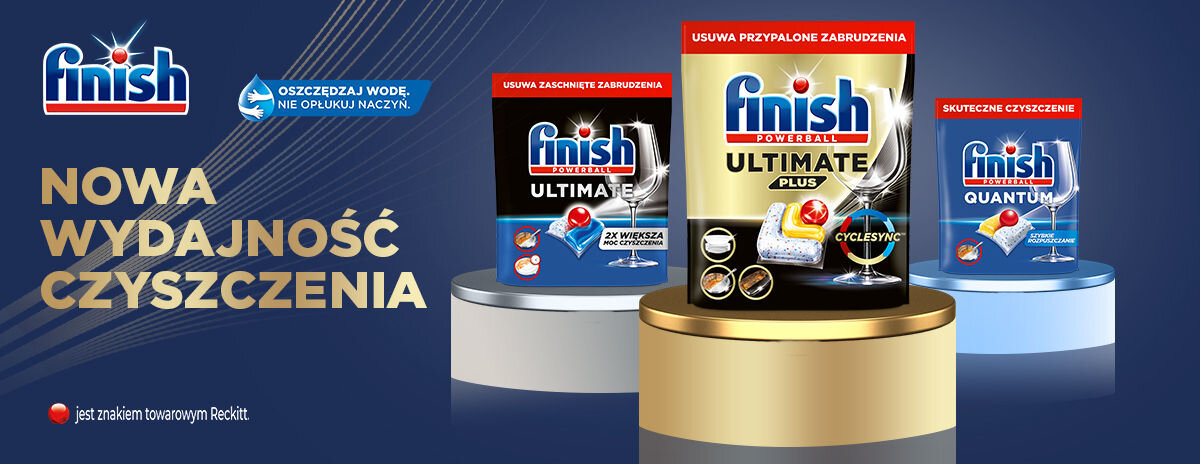 Kapsułki do zmywarek FINISH Powerball Ultimate Plus All In 1 Lemon