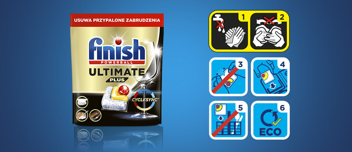 Kapsułki do zmywarek FINISH Powerball Ultimate Plus All In 1 Lemon