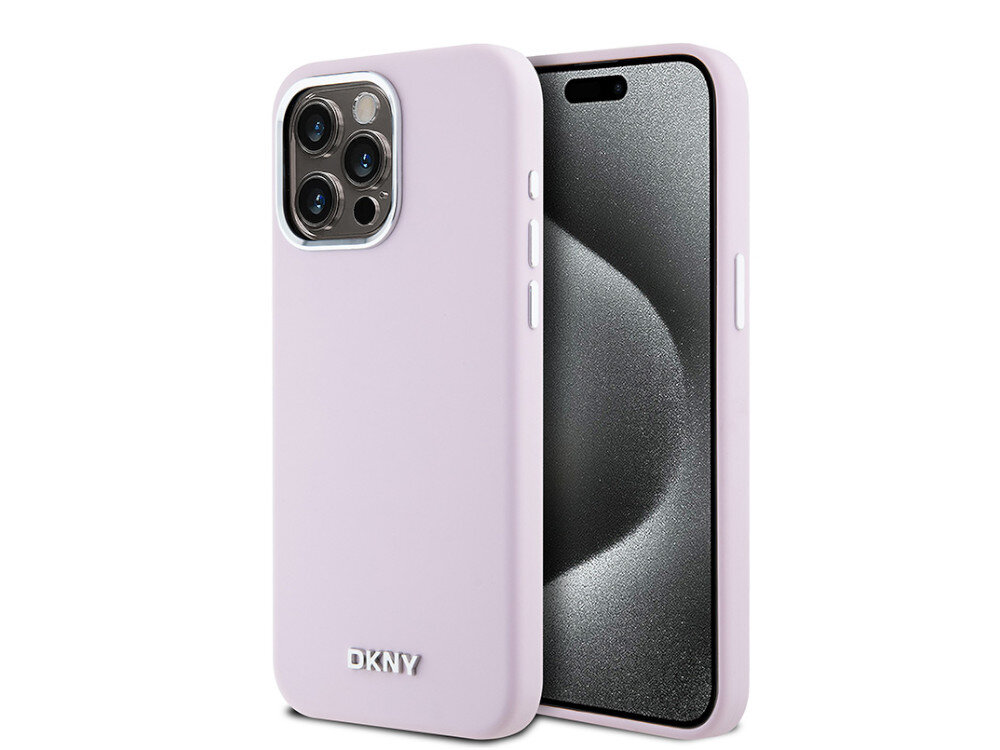 Etui DKNY Liquid Silicone Small Metal Logo MagSafe elegancki i minimalistyczny sposób Delikatne logo DKNY