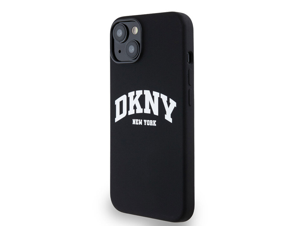 Etui DKNY Liquid Silicone White Printed Logo Miękka powierzchnia silikonowa pewny chwyt
