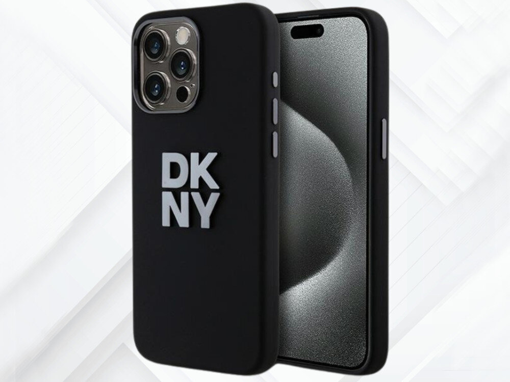 Etui DKNY Liquid Silicone Metal Logo
