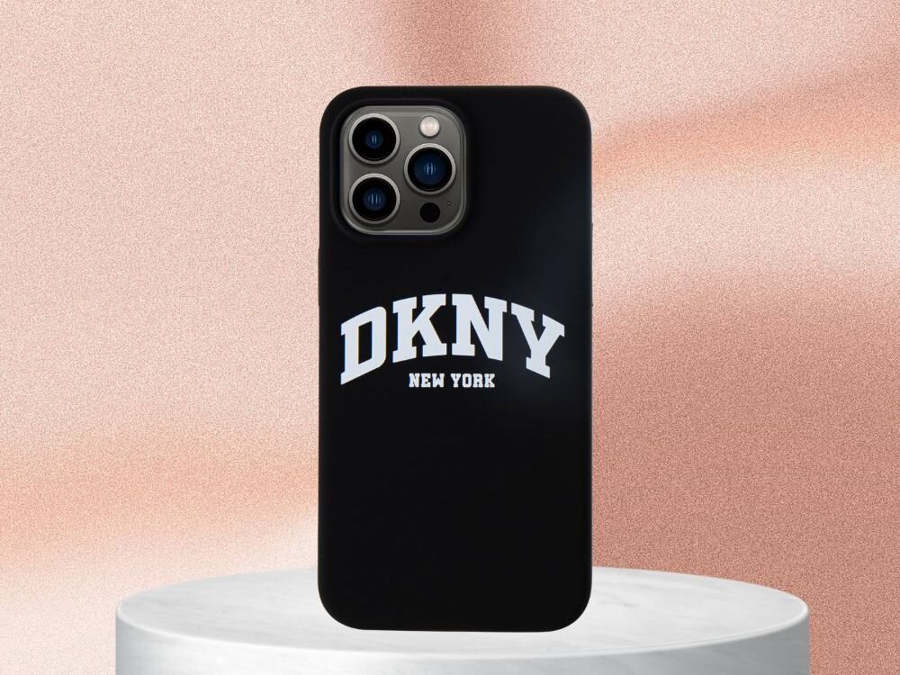 Etui DKNY Liquid Silicone White Printed Logo 
