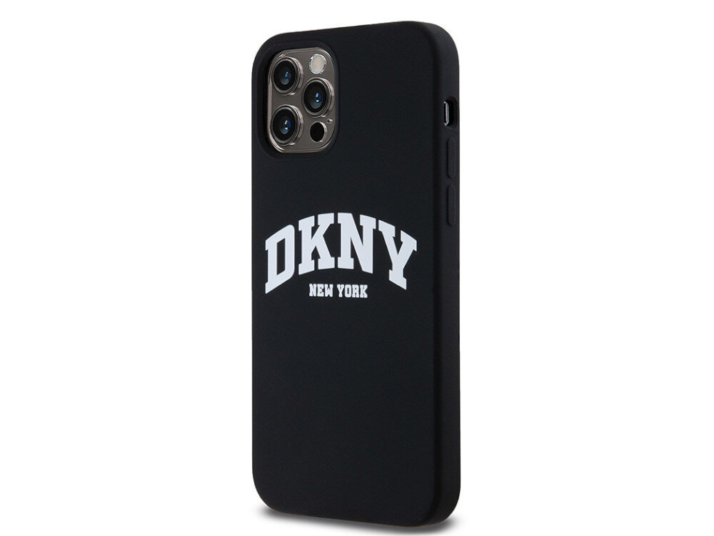 Etui DKNY Liquid Silicone White Printed Logo Miękka powierzchnia silikonowa pewny chwyt