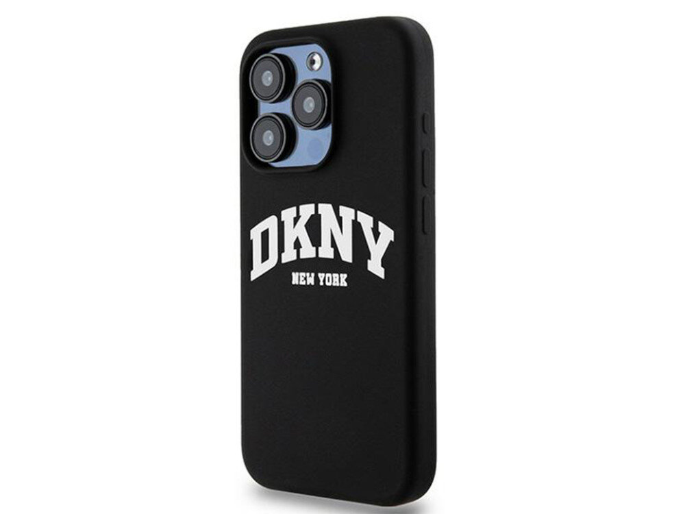 Etui DKNY Liquid Silicone White Printed Logo Miękka powierzchnia silikonowa  pewny chwyt