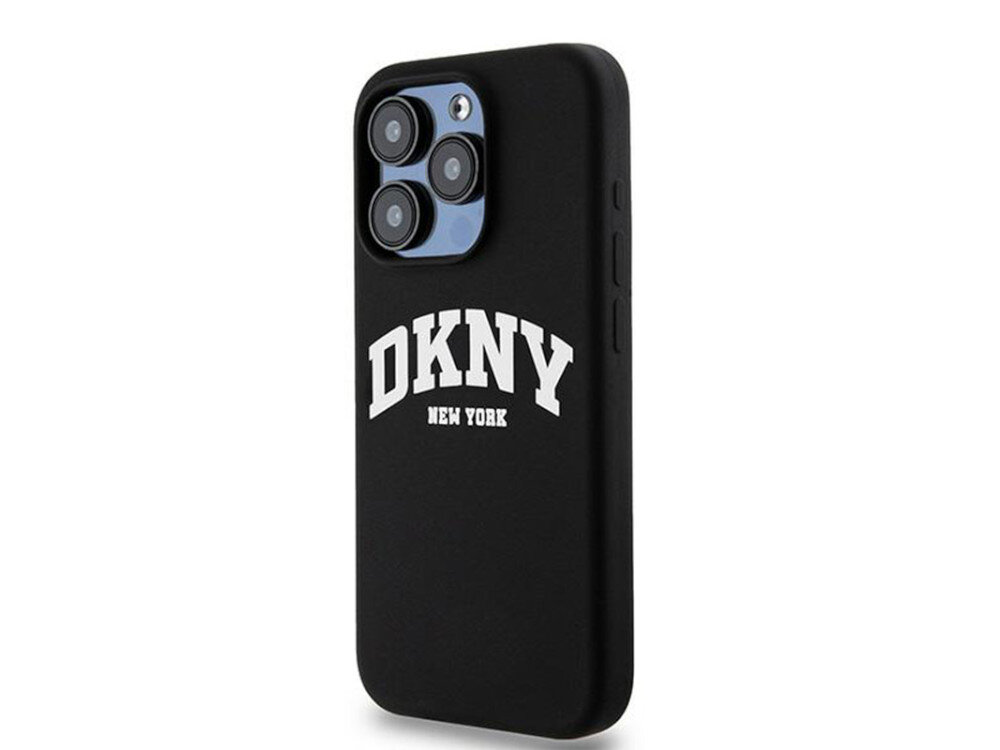 Etui DKNY Liquid Silicone White Printed Logo Miękka powierzchnia silikonowa  pewny chwyt