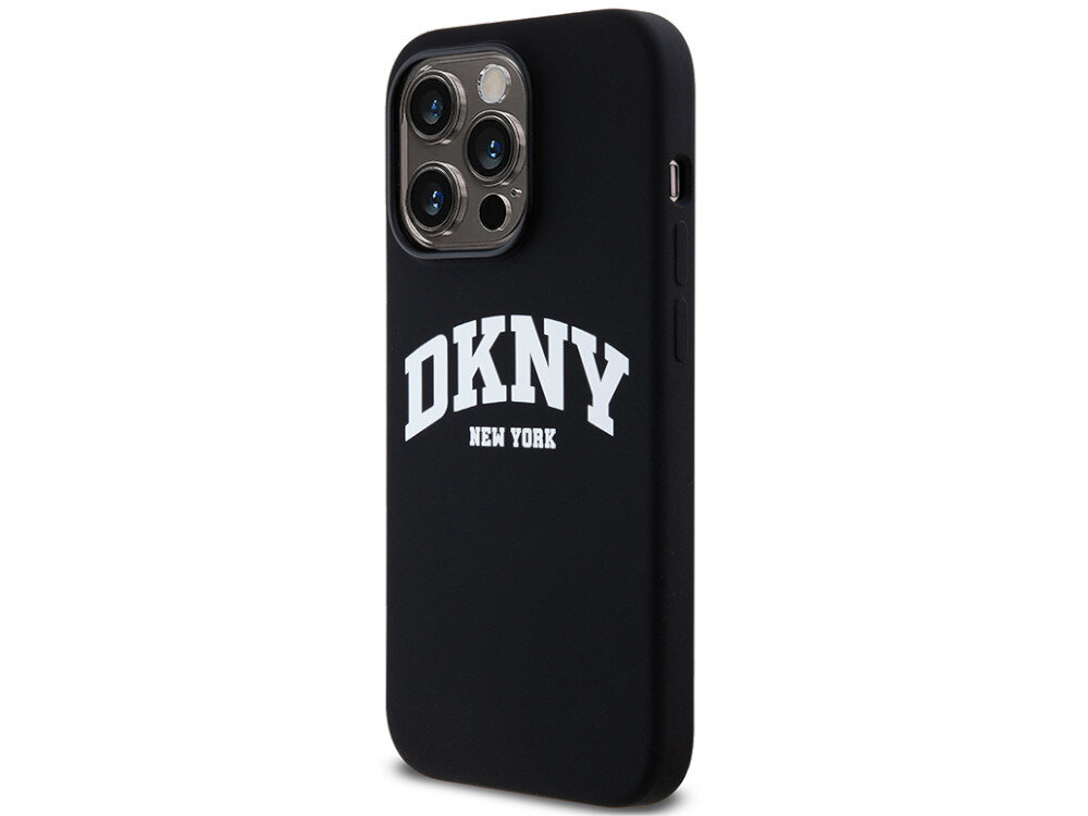 Etui DKNY Liquid Silicone White Printed Logo Miękka powierzchnia silikonowa  pewny chwyt