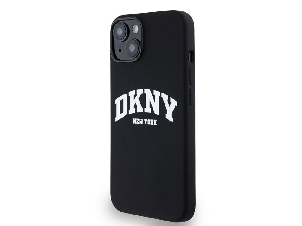 Etui DKNY Liquid Silicone White Printed Logo Miękka powierzchnia silikonowa pewny chwyt