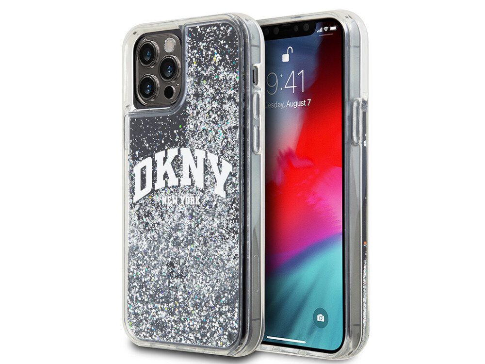 Etui DKNY Liquid Glitter Big Logo Wypełnione brokatem magię nocnych ulic Nowego Jorku logo marki