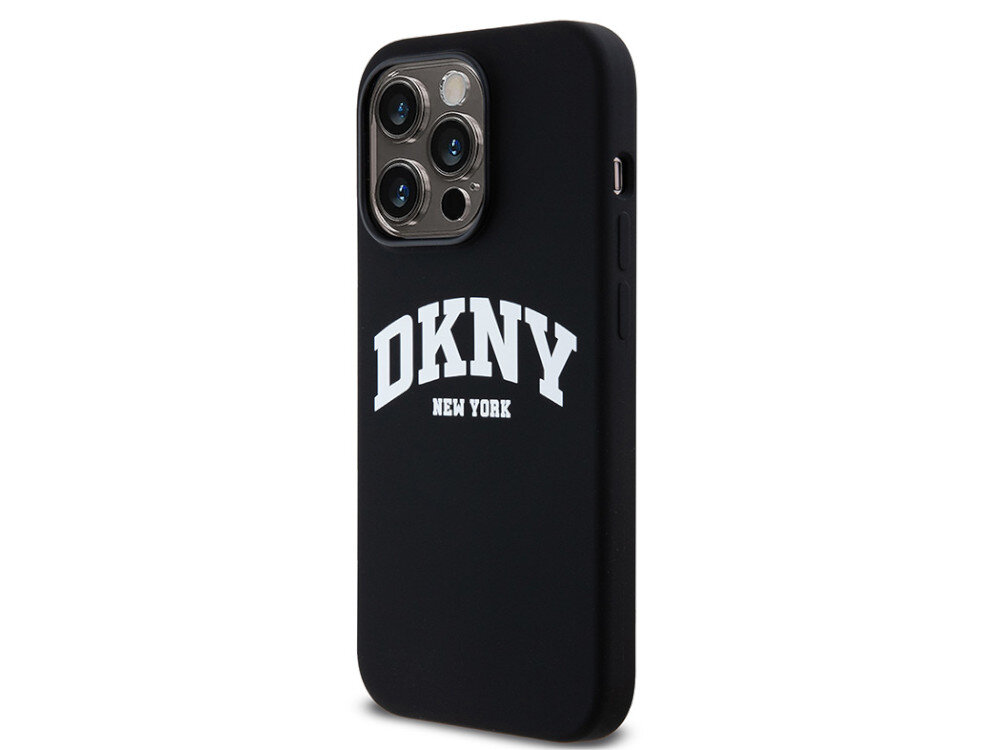 Etui DKNY Liquid Silicone White Printed Logo Miękka powierzchnia silikonowa  pewny chwyt