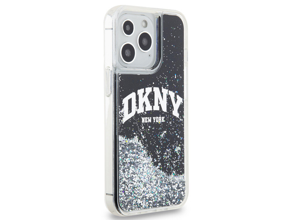 Etui DKNY Liquid Glitter Big Logo TPU (termoplastyczny poliuretan) i PC (poliwęglan) elastyczne boki chroniąc ramkę urządzenia